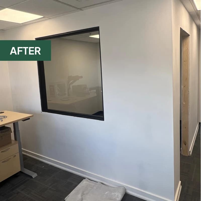 Detail of new flooring and circulation route